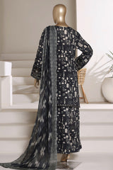 Malika By Sada Bahar Stitched 3 Piece Festive Lawn Vol-01 Suit-D-73-GREEN