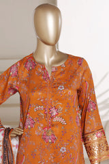 Malika By Sada Bahar Stitched 3 Piece Festive Lawn Vol-01 Suit-D-74-GOLDEN