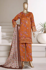 Malika By Sada Bahar Stitched 3 Piece Festive Lawn Vol-01 Suit-D-74-GOLDEN