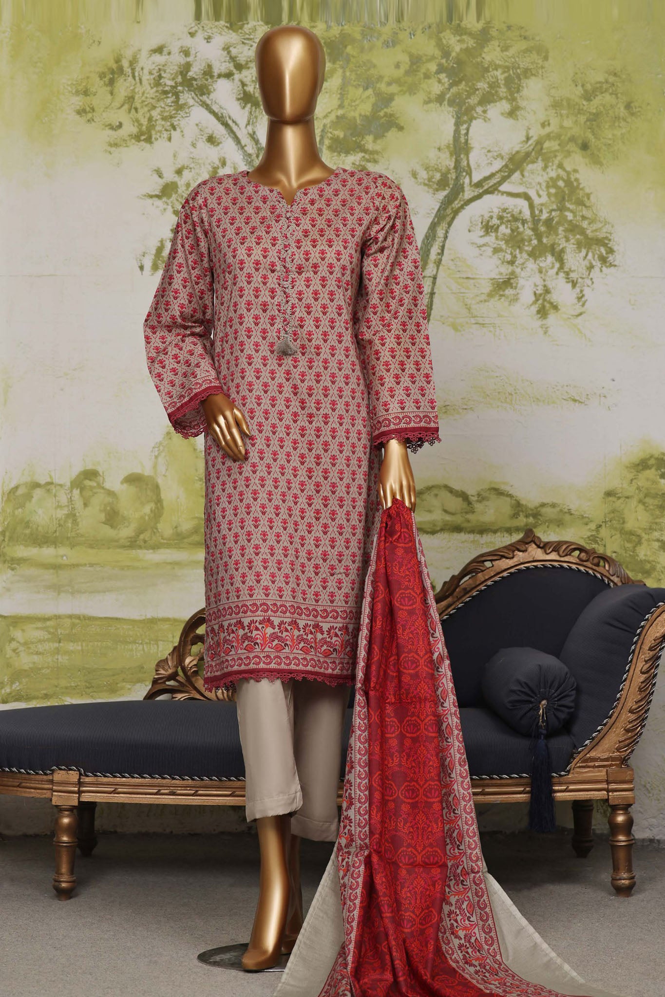 Sada Bahar Stitched 3 Piece Printed Lawn Vol-03 Collection'2024-D-7578 ...