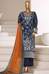 Signature By Sada Bahar Stitched 3 Piece Festive Vol-01 Suit-D-7702 BLUE