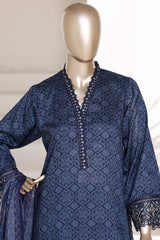 Malika By Sada Bahar Stitched 3 Piece Festive Emb Lawn Vol-02 Suit-D-78-A-Blue