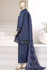 Malika By Sada Bahar Stitched 3 Piece Festive Emb Lawn Vol-02 Suit-D-78-A-Blue
