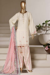 Eclair By Sada Bahar Stitched 3 Piece Emb Lawn Vol-02 Suit-D-797-CREAM