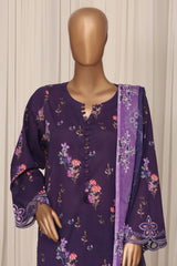 Raya By Sada Bahar Stitched 3 Piece Festive Emb Lawn Vol-02 Suit-D-811-BLUE