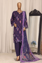 Raya By Sada Bahar Stitched 3 Piece Festive Emb Lawn Vol-02 Suit-D-811-BLUE