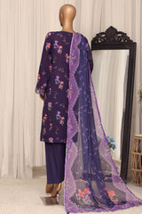 Raya By Sada Bahar Stitched 3 Piece Festive Emb Lawn Vol-02 Suit-D-811-BLUE