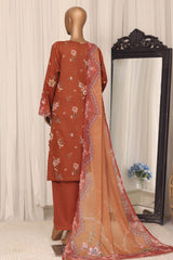 Raya By Sada Bahar Stitched 3 Piece Festive Emb Lawn Vol-02 Suit-D-812-MUSTARD