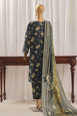 Sada Bahar Stitched 3 Piece Emb Khaddar Vol-02 Collection'2024-D-8151-Navy Blue