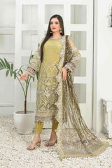 Amani by Tawakkal Semi Stitched 3 Piece Formal Collection'2023-AS-8324
