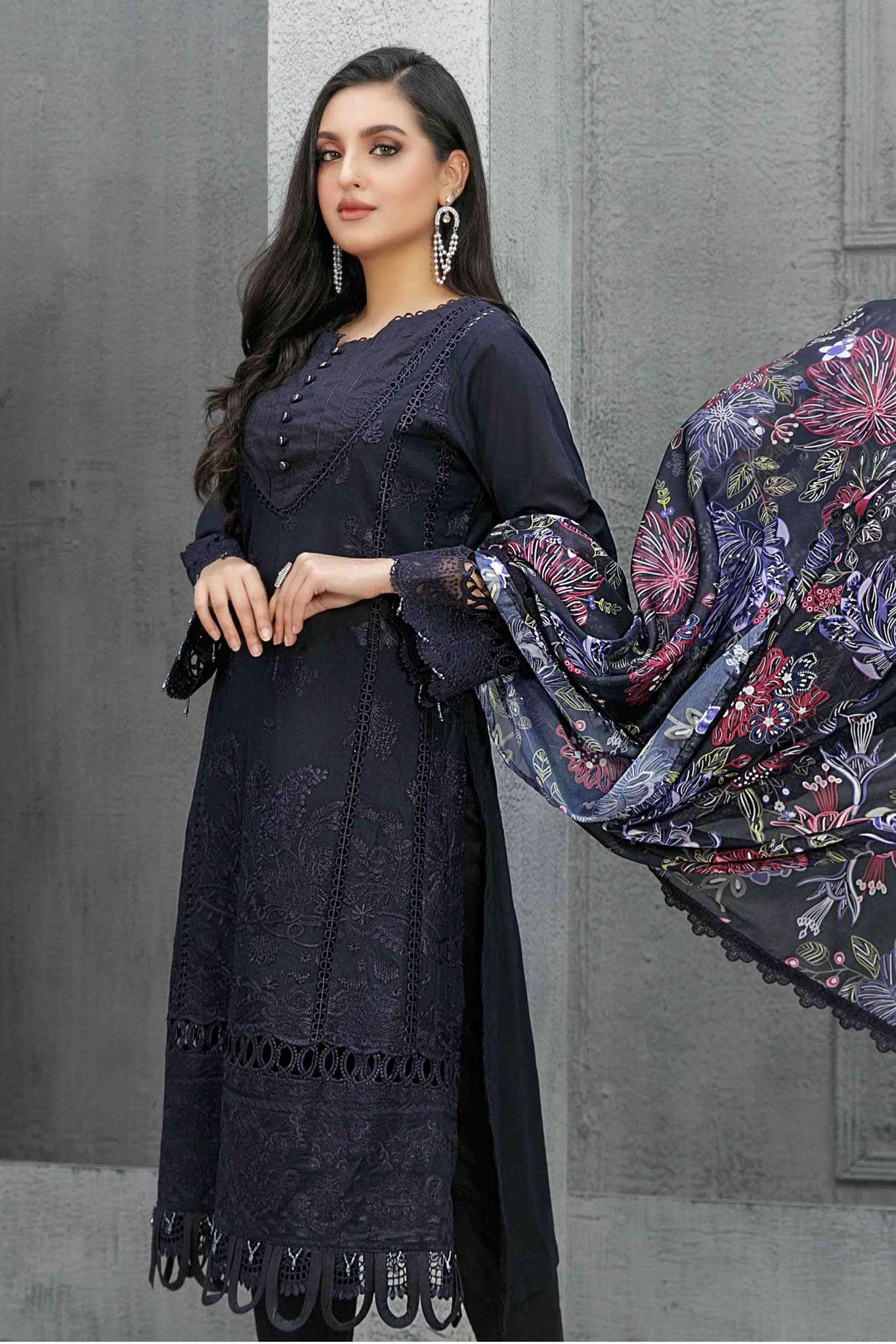 Amber by Tawakkal Semi Stitched 3 Piece Embroidered Lawn Collection'2023-A-8501