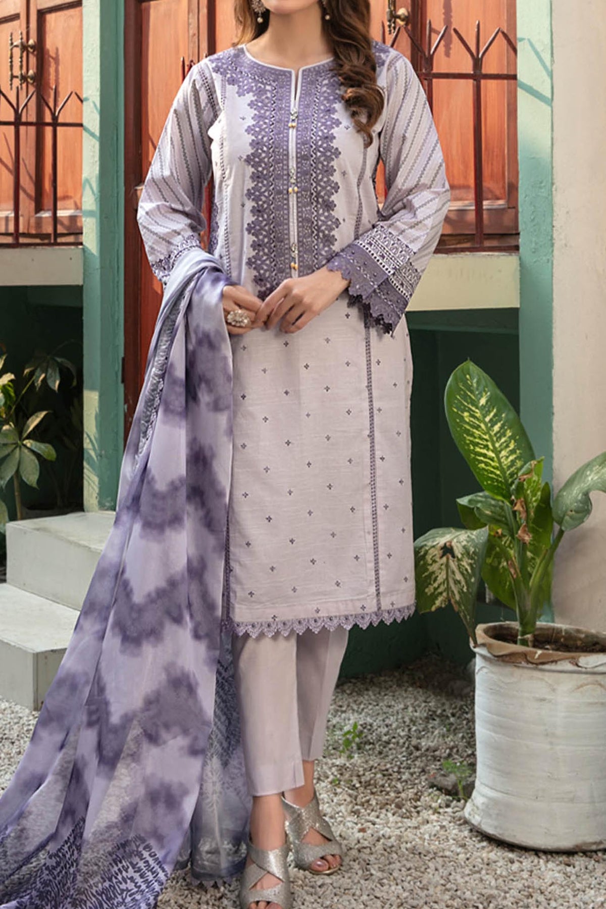 Orla by Tawakkal Semi Stitched 3 Piece Emb Lawn Collection'2023-O-8855