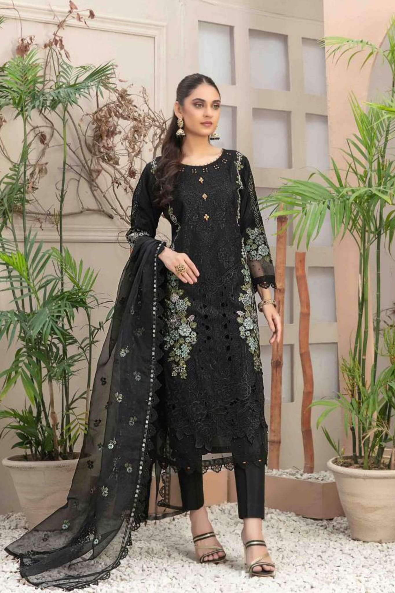 Afsaneh by Tawakkal Semi Stitched 3 Piece Jacquard Lawn Collection'2023-A-8864