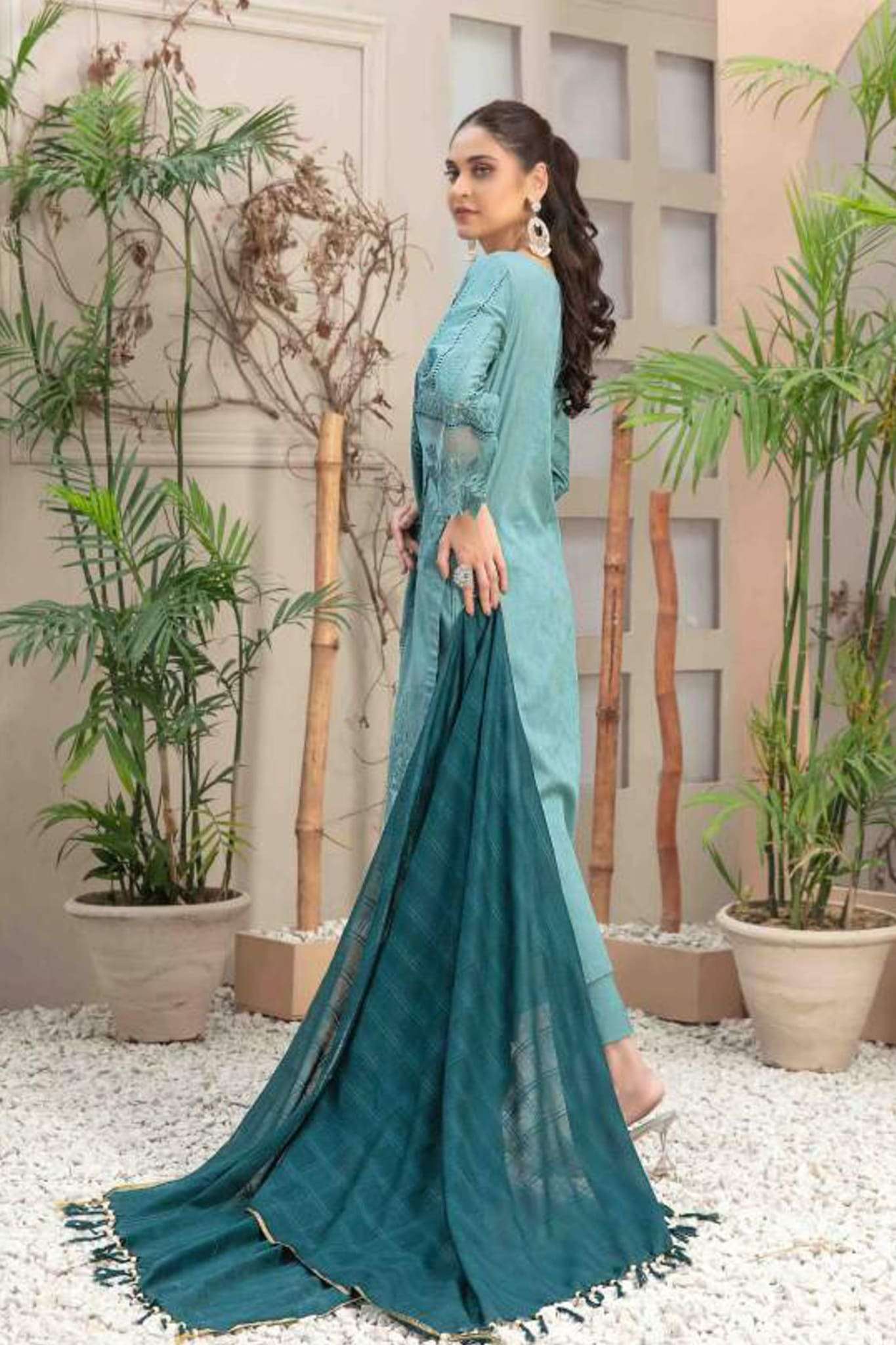 Afsaneh by Tawakkal Semi Stitched 3 Piece Jacquard Lawn Collection'2023-A-8867