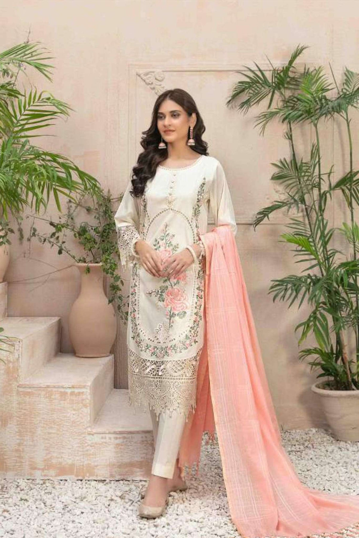 Afsaneh by Tawakkal Semi Stitched 3 Piece Jacquard Lawn Collection'2023-A-8869