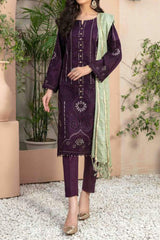 Afsaneh by Tawakkal Semi Stitched 3 Piece Jacquard Lawn Collection'2023-A-8880