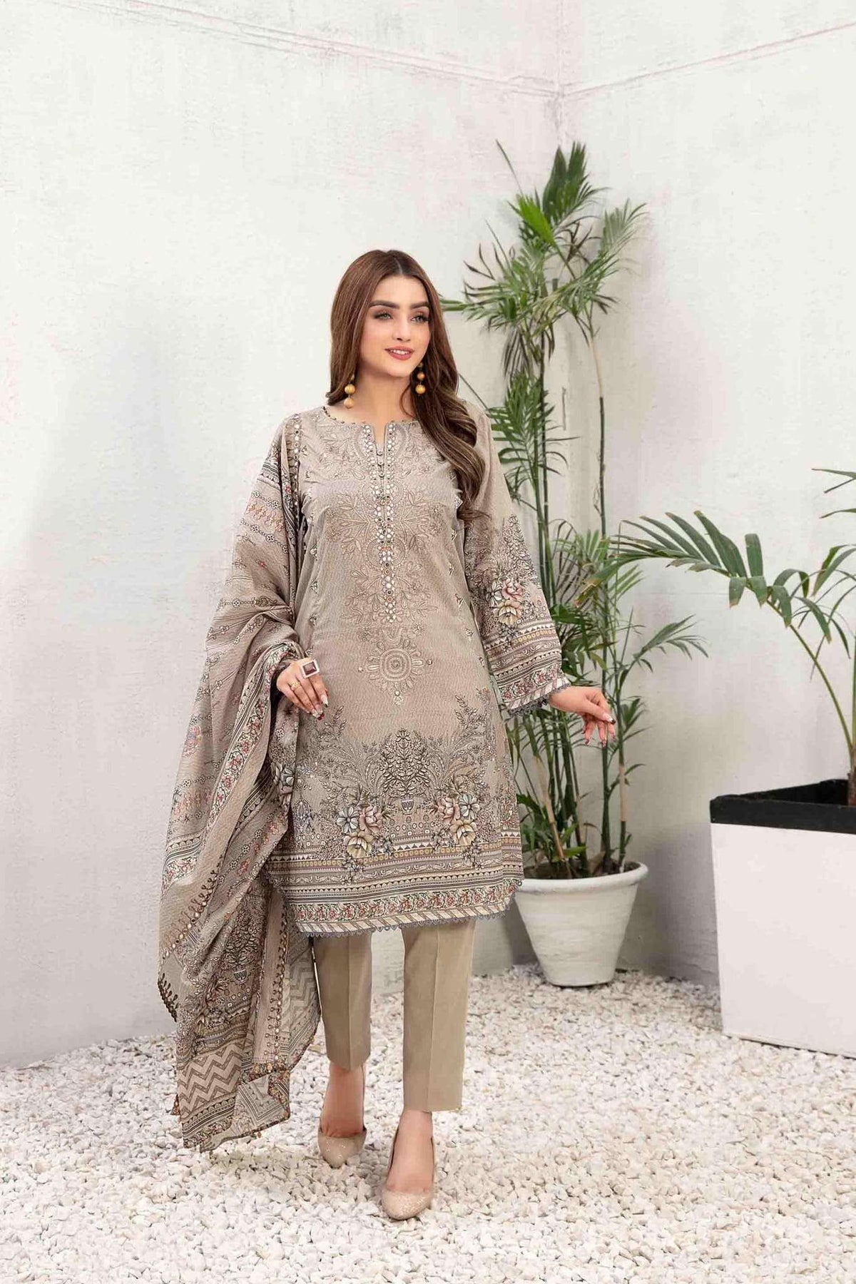 Aiyleen by Tawakkal Unstitched 3 Piece Emb Lawn Print Collection'2023-A-8996