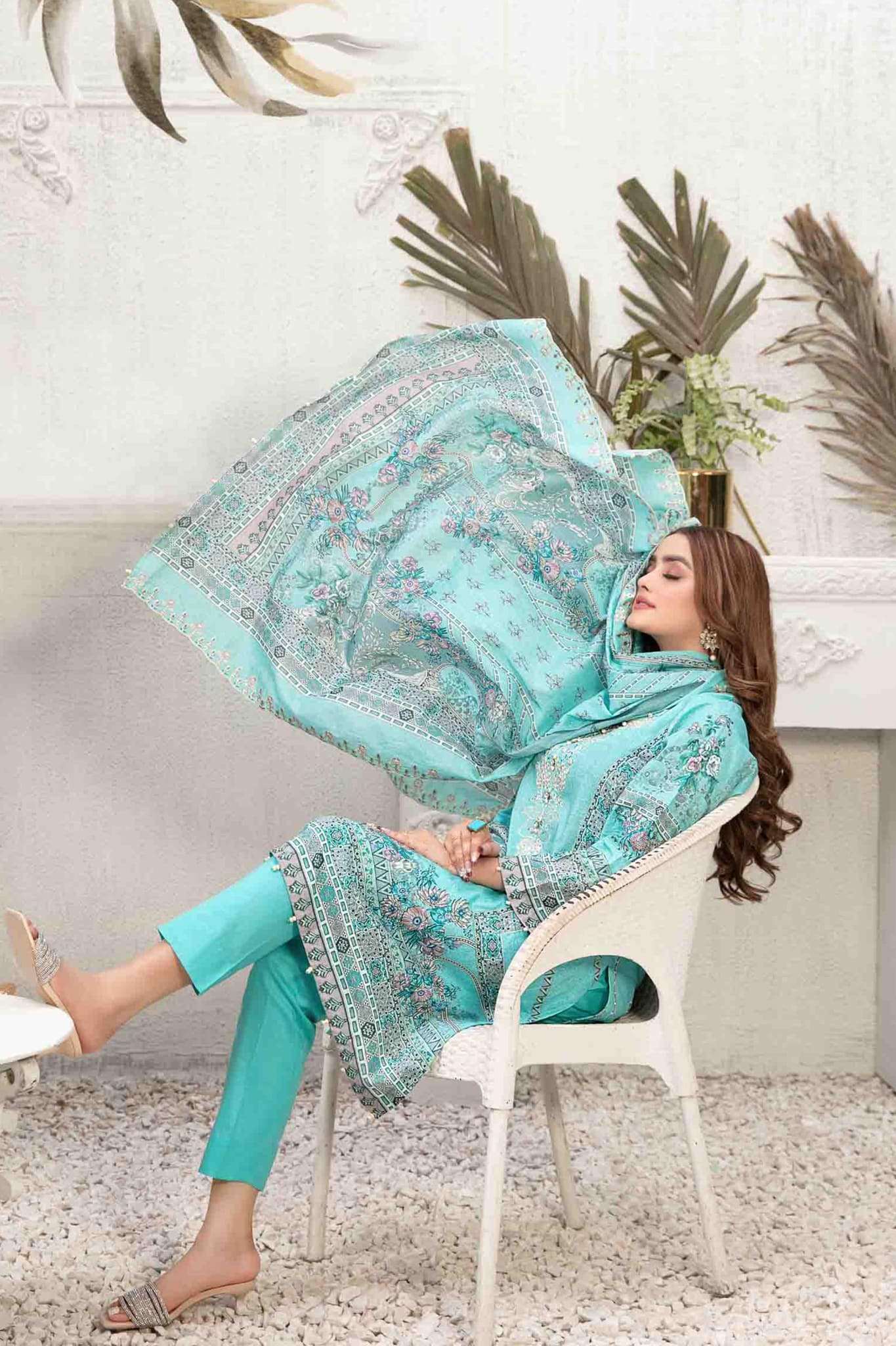 Aiyleen by Tawakkal Unstitched 3 Piece Emb Lawn Print Collection'2023-A-8997