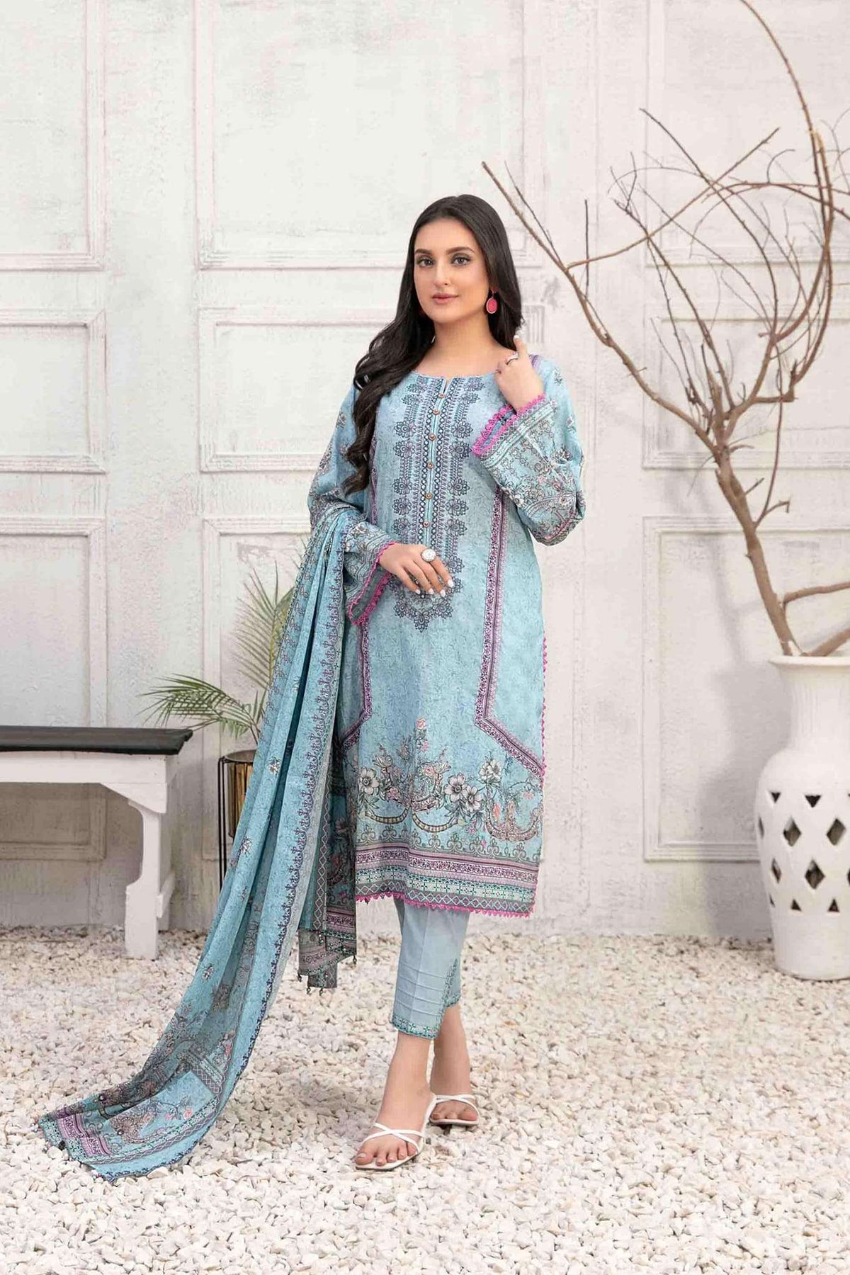 Aiyleen by Tawakkal Unstitched 3 Piece Emb Lawn Print Collection'2023-A-8999