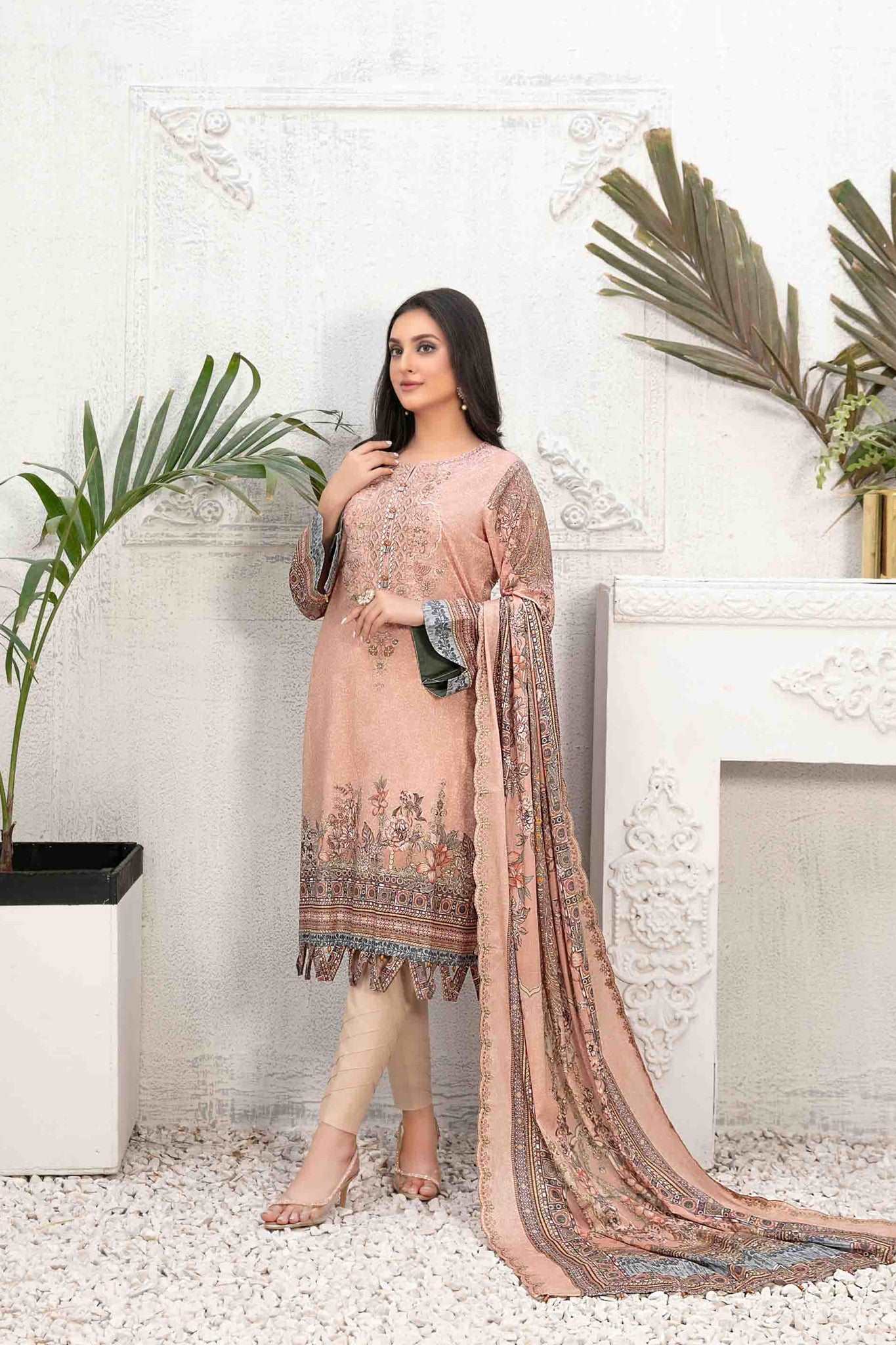 Aiyleen by Tawakkal Unstitched 3 Piece Emb Lawn Print Collection'2023-A-9000