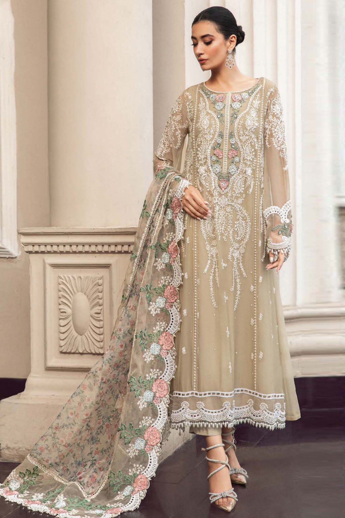 Maria B Unstitched 3 Piece Pure Silk Chiffon Collection'2023-MPC-101