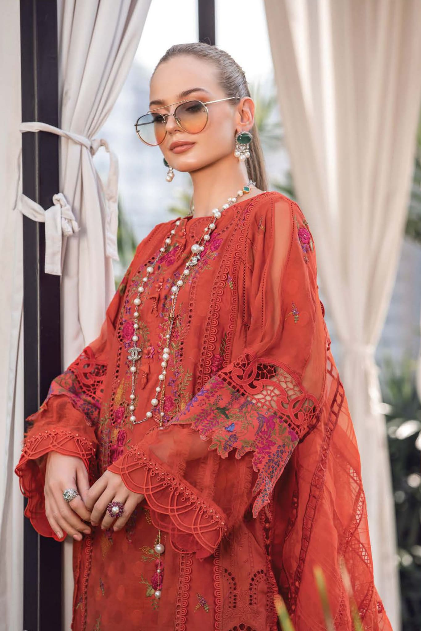 Maria B Unstitched 3 Piece Luxury Eid Lawn Collection'2023-D-03