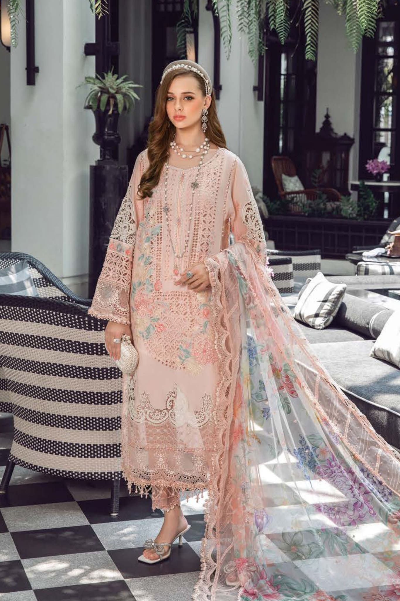 Maria B Unstitched 3 Piece Luxury Eid Lawn Collection'2023-D-07