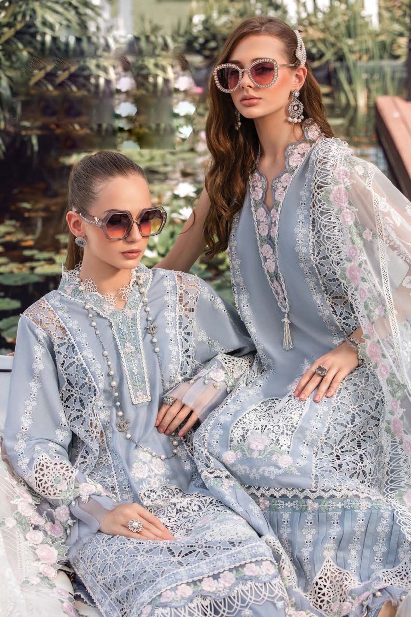 Maria B Unstitched 3 Piece Luxury Eid Lawn Collection'2023-D-10