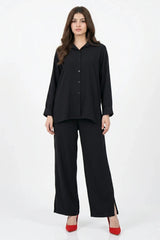 Amna Ali Nawaz Stitched 2 Piece-All Black