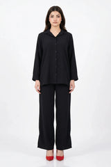 Amna Ali Nawaz Stitched 2 Piece-All Black