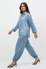 Amna Ali Nawaz Stitched 2 Piece-Dusty Teal