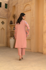 MYAURA Stitched 2 Piece Viscose Collection- Peach