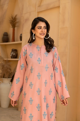 MYAURA Stitched 2 Piece Viscose Collection- Peach