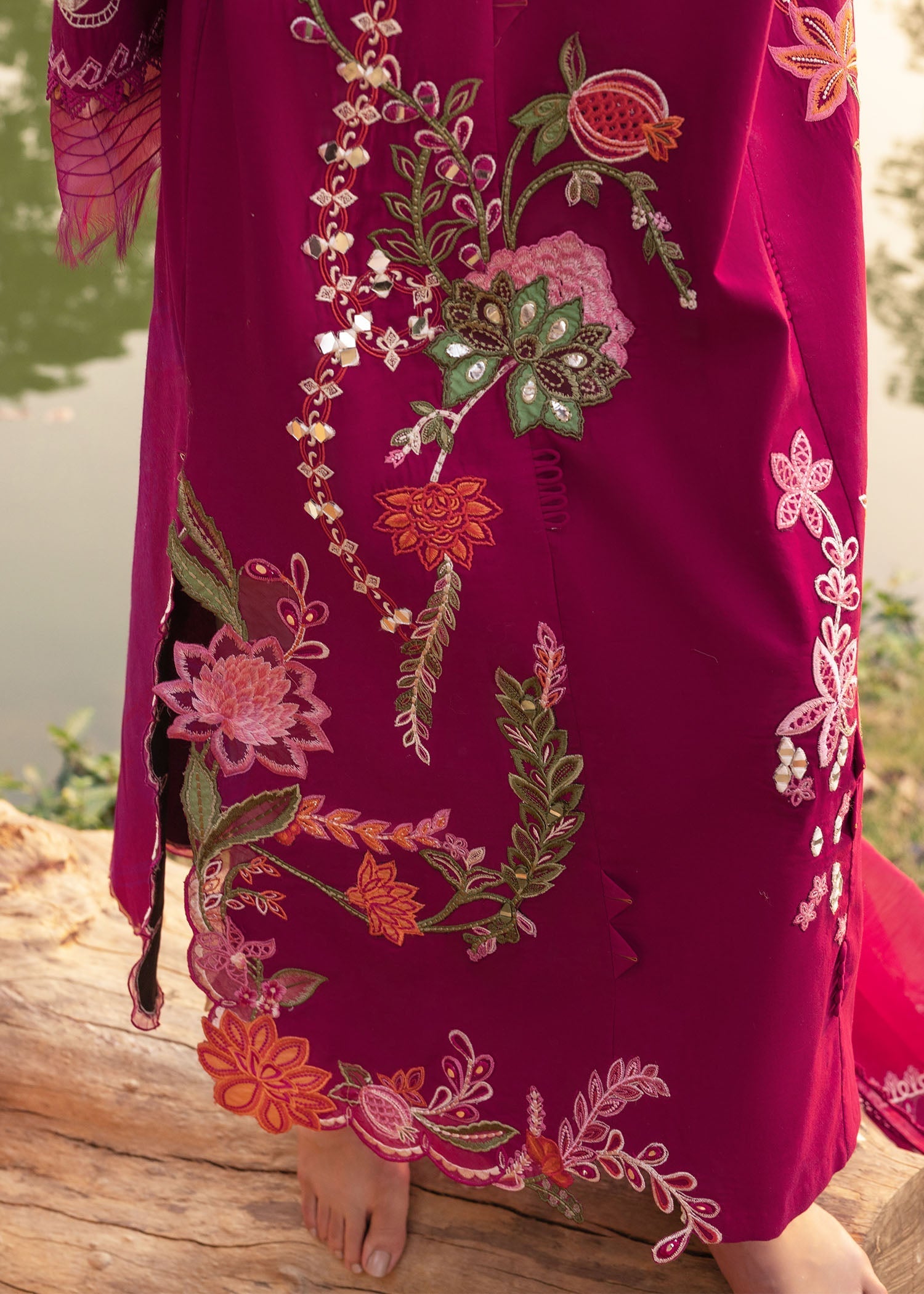 Tasawar By Crimson Unstitched 3 Piece Luxury Lawn Collection'2025-D-03-A-Mirror Garden