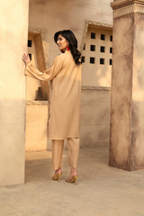 MYAURA Stitched 2 Piece Viscose Collection- Beige