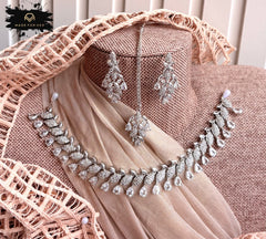 Made For Her-Nova Zircon Necklace Set - KB1012