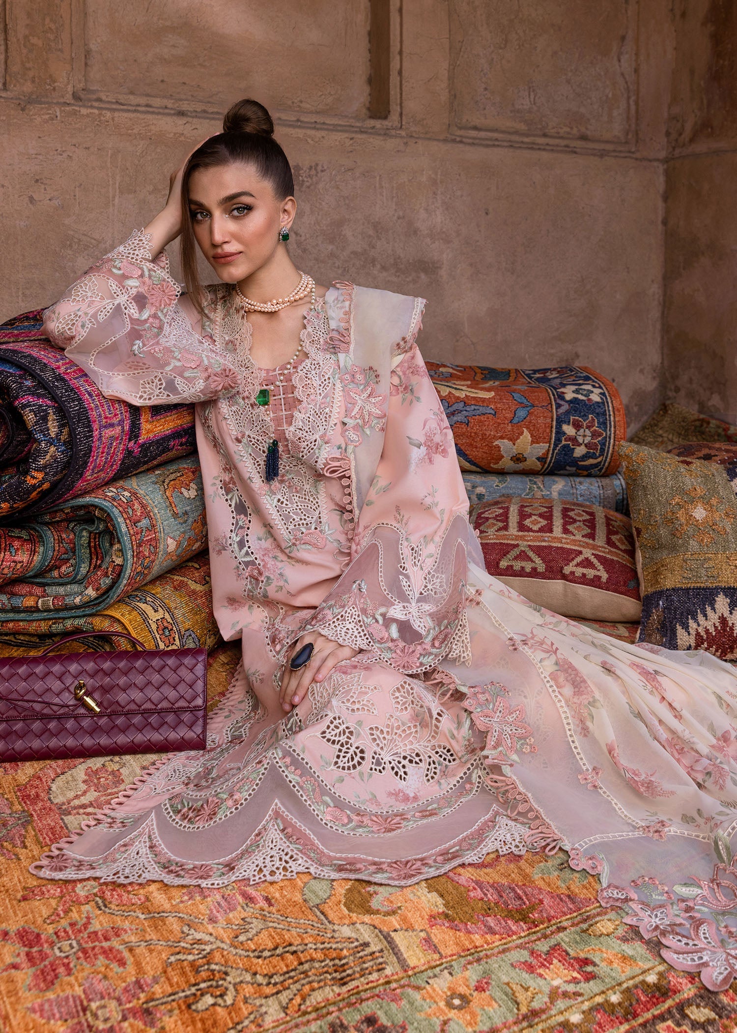 Tasawar By Crimson Unstitched 3 Piece Luxury Lawn Collection'2025-D-05-A-Lavender Fall