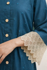 Urban Cut 2 Piece Cotton Embroidered Suit