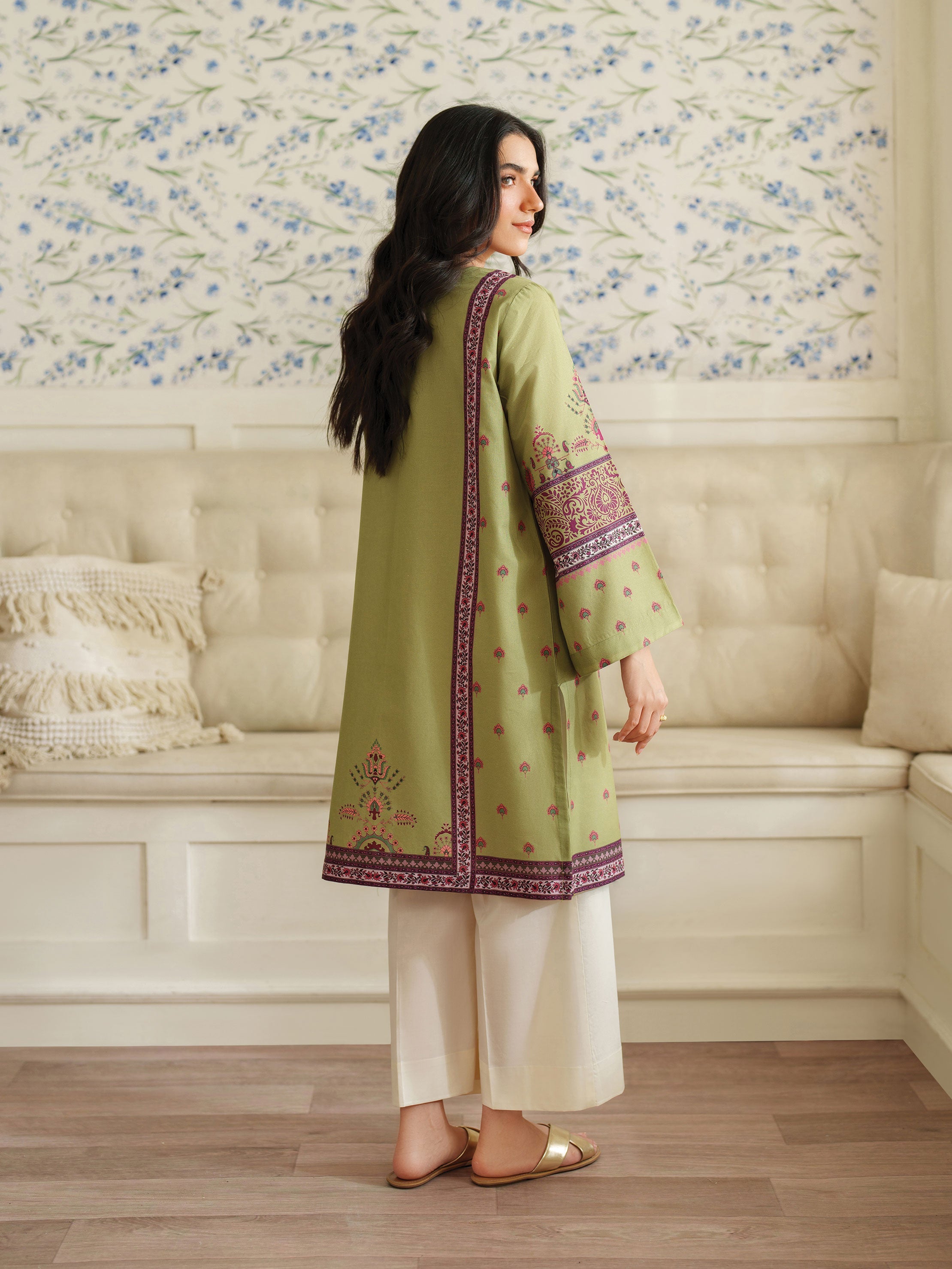 The Bloom Edit by Garnet Stitched 2 Piece Summer Collection'2025-Dark Kiwi