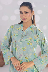 Basic Essentials By Dor Stitched Co Ords Digital Printed Cotton Collection'2025-DBEC-04-Mint