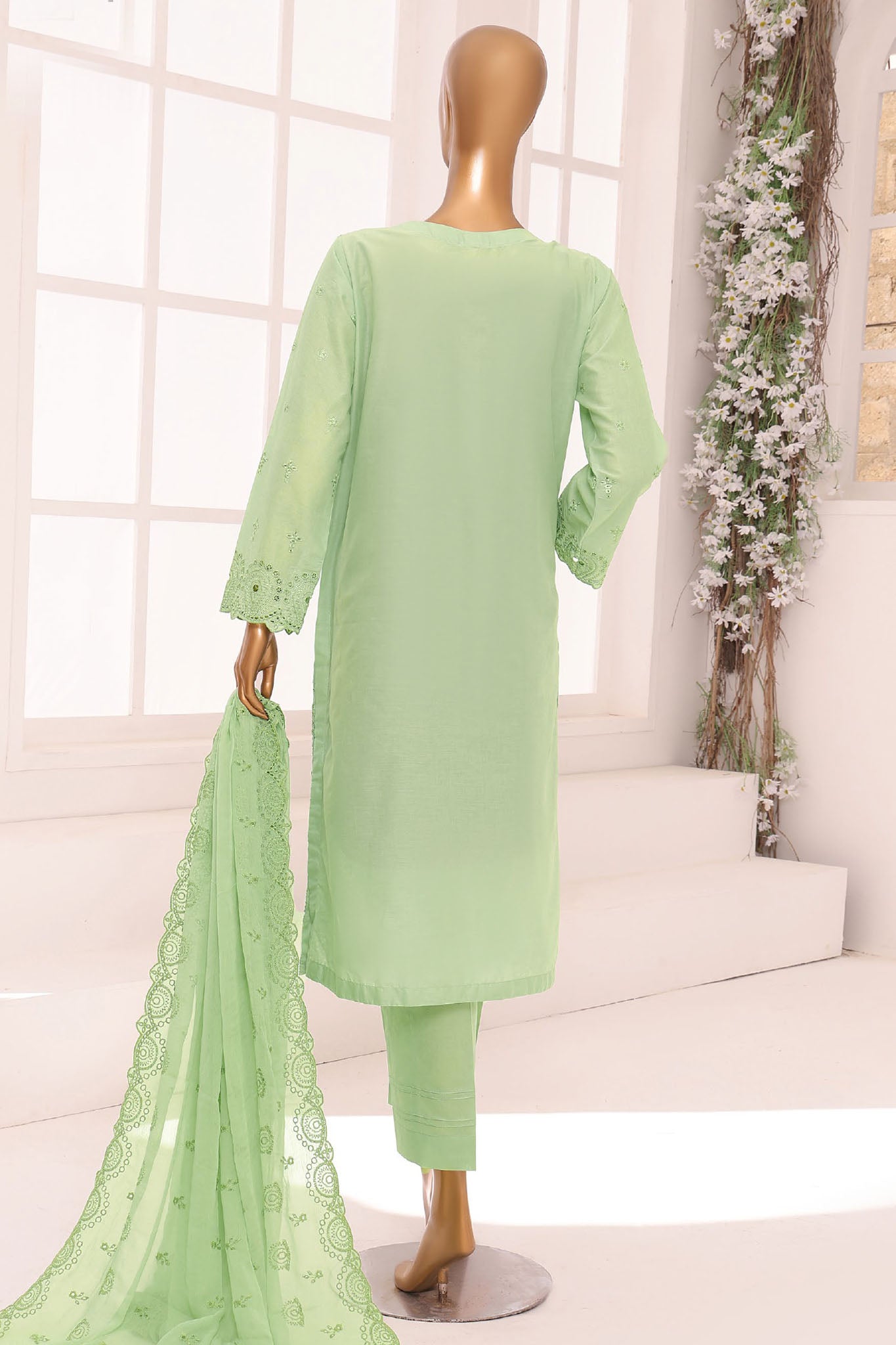 Dynasty By HZ Unstitched 3 Piece Emb Chikankari Lawn Collection-DCE-03