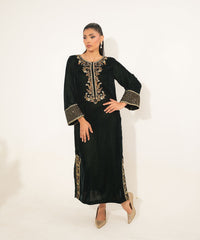 Velvet Saga By Kross Kulture Stitched Embroidered Velvet Shirt Collection'2025-0001865-SML-BGR