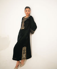 Velvet Saga By Kross Kulture Stitched Embroidered Velvet Shirt Collection'2025-0001865-SML-BGR