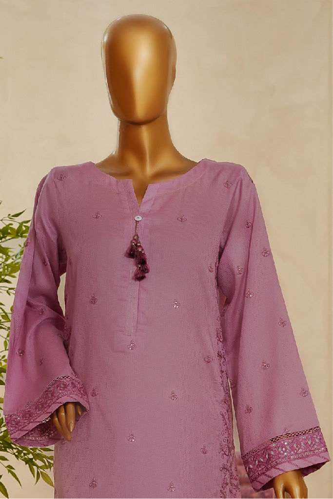 Muse By HZ Stitched 3 Piece Emb Dobby Jacquard Vol-04 Collection'2025-DEJ-3P-025-Blush Pink
