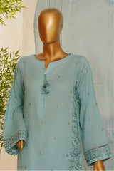 Muse By HZ Stitched 3 Piece Emb Dobby Jacquard Vol-04 Collection'2025-DEJ-3P-025-Sapphire Blue