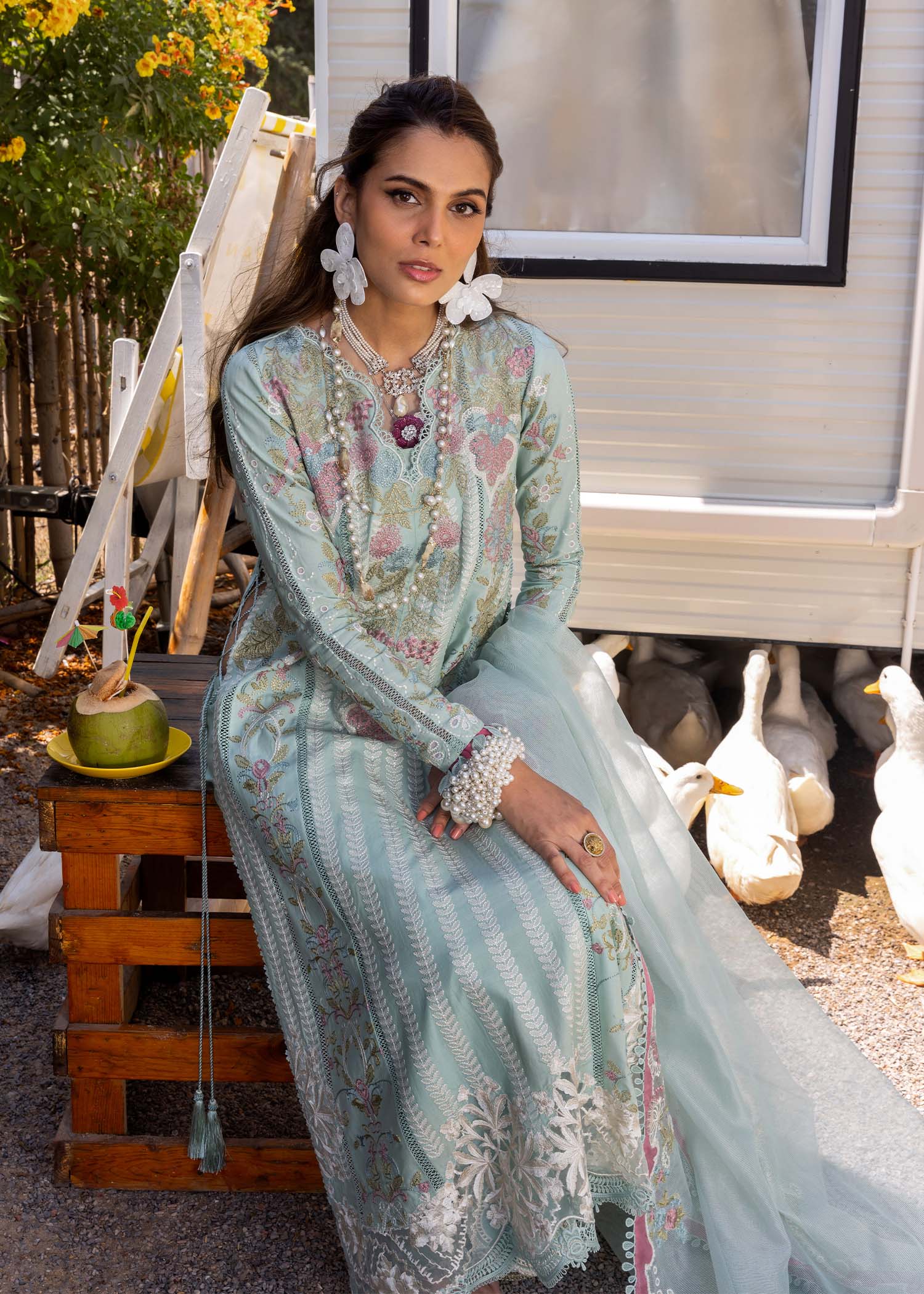 Saira Shakira Unstitched 3 Piece Luxury Lawn Collection'2025-DILARA-A