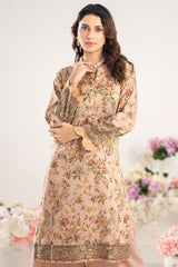 Odyssey By Dor Stitched Co Ords Printed Jacquard Chapter-01 Collection'2025-DJOC-02-Peach