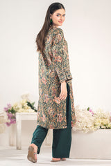 Odyssey By Dor Stitched Co Ords Printed Jacquard Chapter-01 Collection'2025-DJOC-05-Deep Teal