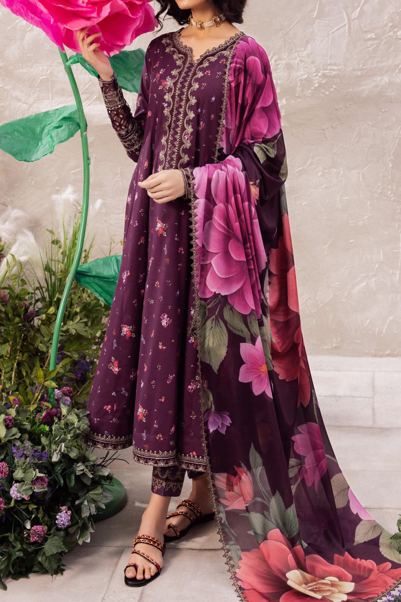 Dahlia by Iznik Unstitched 3 Piece Printed Lawn Collection'2024-DL-06-Tranquil