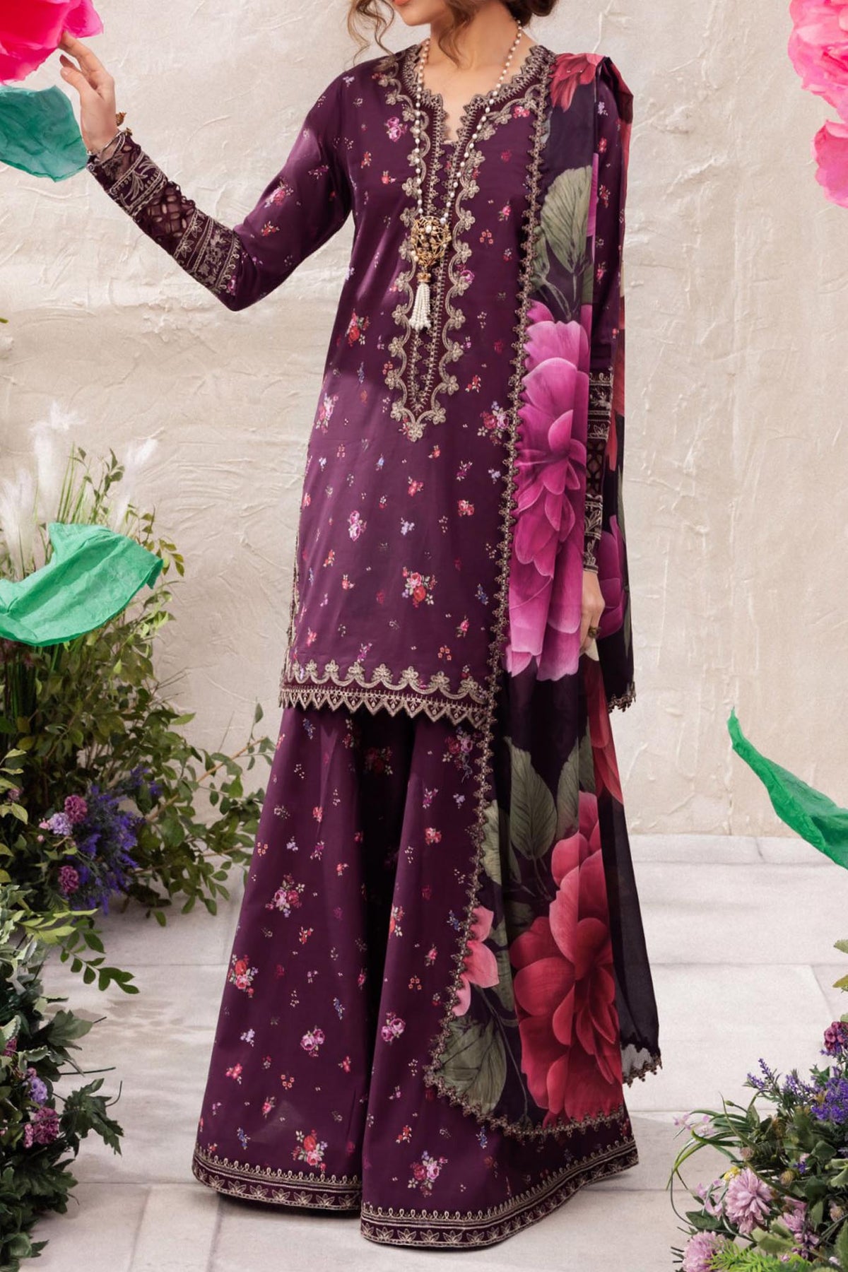 Dahlia by Iznik Unstitched 3 Piece Printed Lawn Collection'2024-DL-06-Tranquil